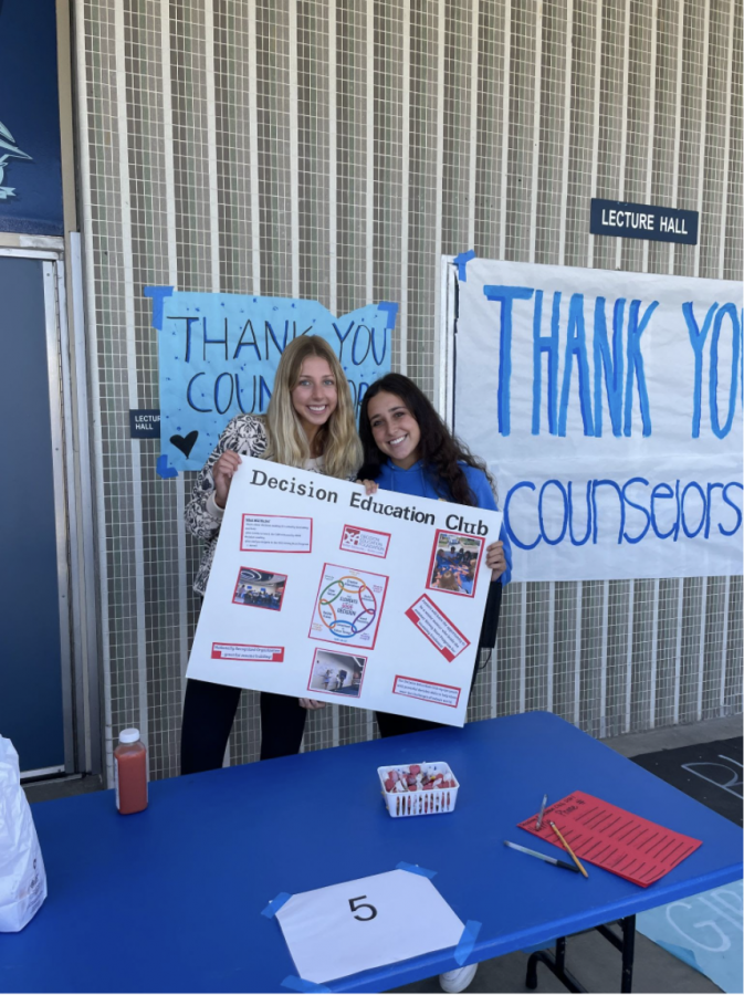 Lexie Howell and Kyla Abdelgawad with the Decision education club

