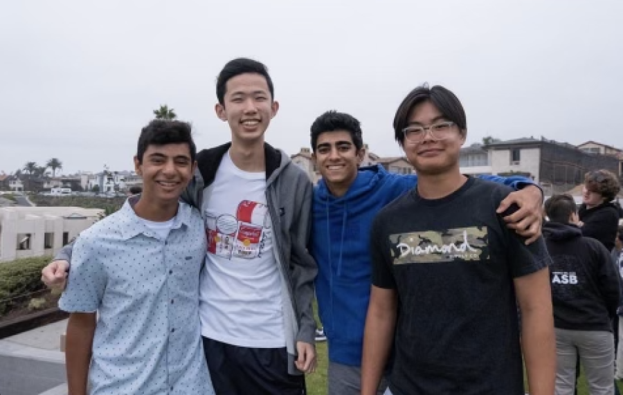 Photo Courtesy: 

From left to write: Kamran Sohrab, David Zheng, Aarav Grover, and Miles Kuo. Seniors photo courtesy of  Corona Del Mar High School ASB.