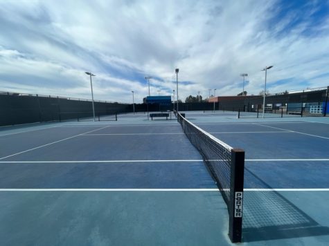 Photo of CdM tennis courts. 
Photo courtesy of Zoe Teets.