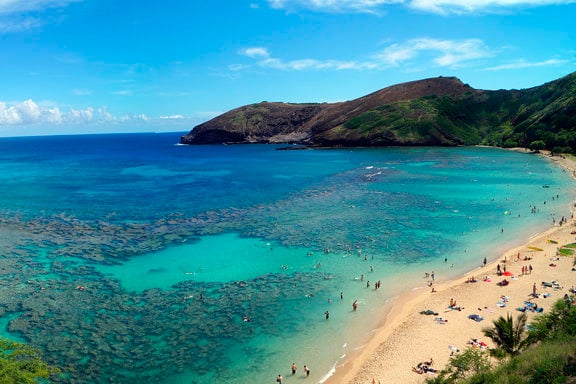 Photo of a Hawaii beach. Photo courtesy of outrigger.com.